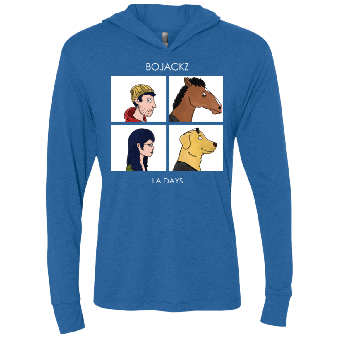 T-Shirts Vintage Royal / X-Small Bojackz Triblend Long Sleeve Hoodie Tee