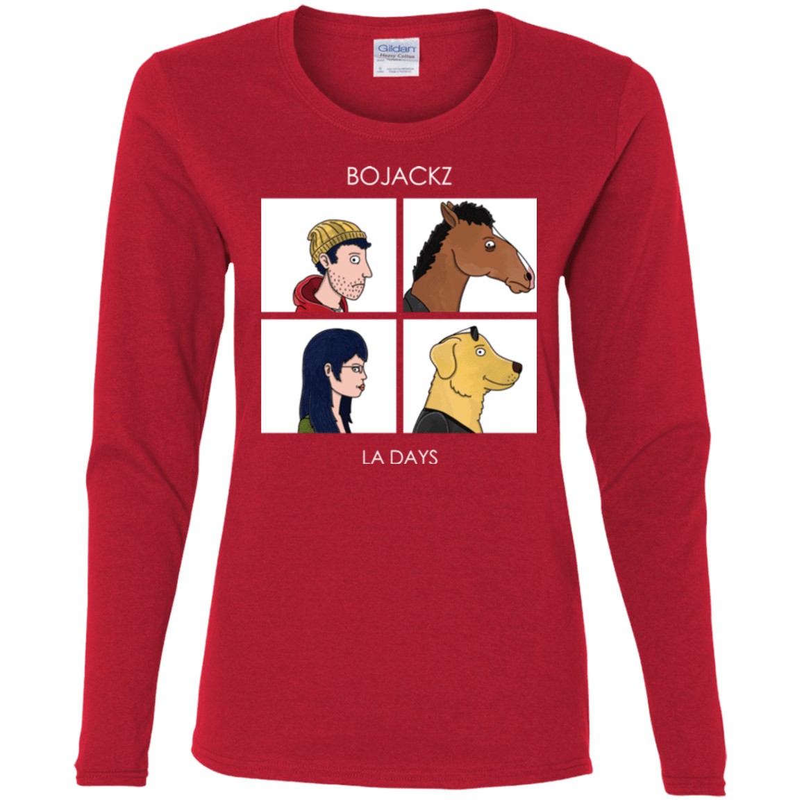 T-Shirts Red / S Bojackz Women's Long Sleeve T-Shirt