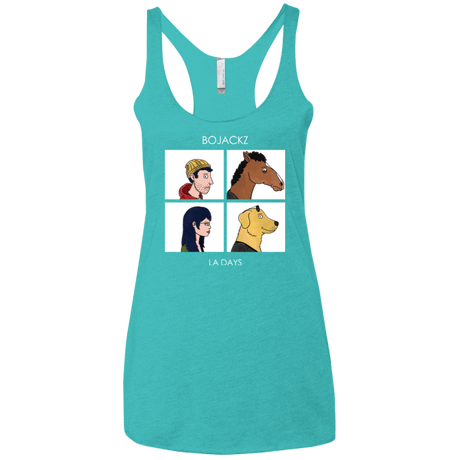 T-Shirts Tahiti Blue / X-Small Bojackz Women's Triblend Racerback Tank