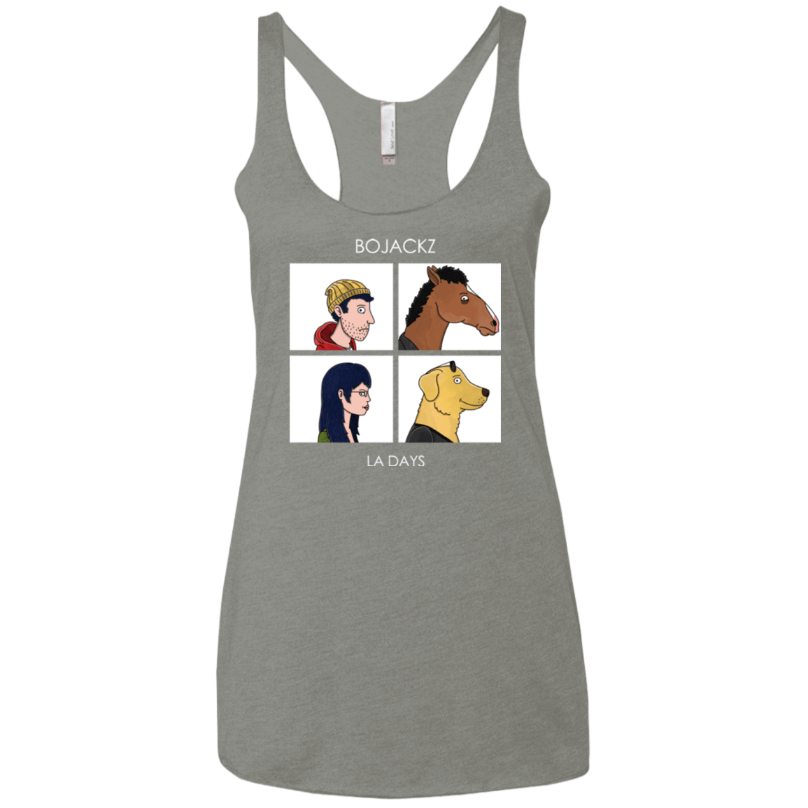 T-Shirts Venetian Grey / X-Small Bojackz Women's Triblend Racerback Tank