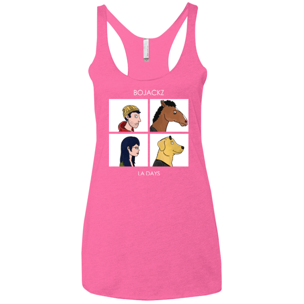 T-Shirts Vintage Pink / X-Small Bojackz Women's Triblend Racerback Tank