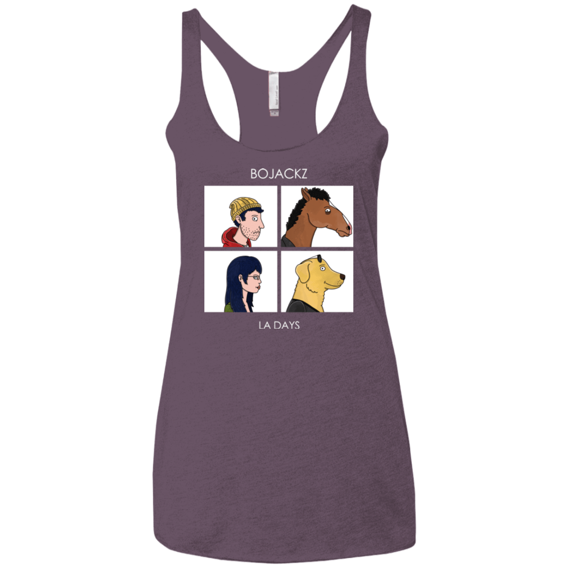 T-Shirts Vintage Purple / X-Small Bojackz Women's Triblend Racerback Tank