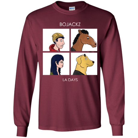 T-Shirts Maroon / YS Bojackz Youth Long Sleeve T-Shirt