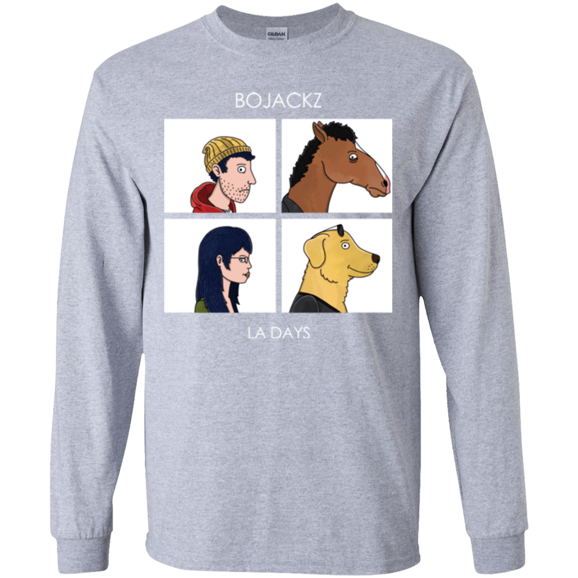 T-Shirts Sport Grey / YS Bojackz Youth Long Sleeve T-Shirt