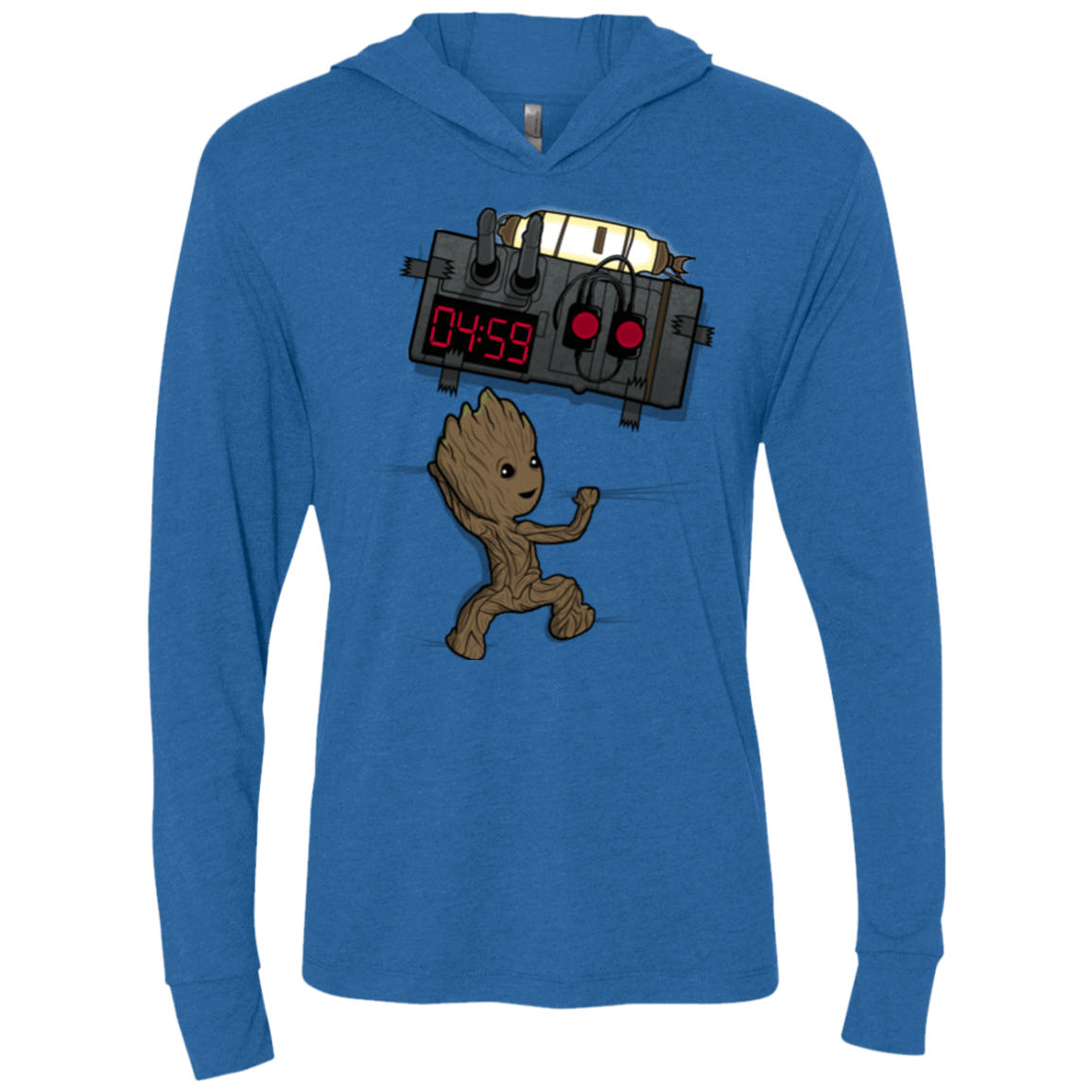 T-Shirts Vintage Royal / X-Small Bomb In Your Chest! Triblend Long Sleeve Hoodie Tee