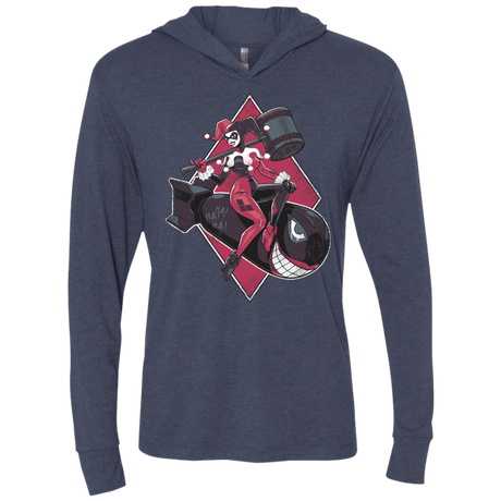 T-Shirts Vintage Navy / X-Small Bombs Away Triblend Long Sleeve Hoodie Tee