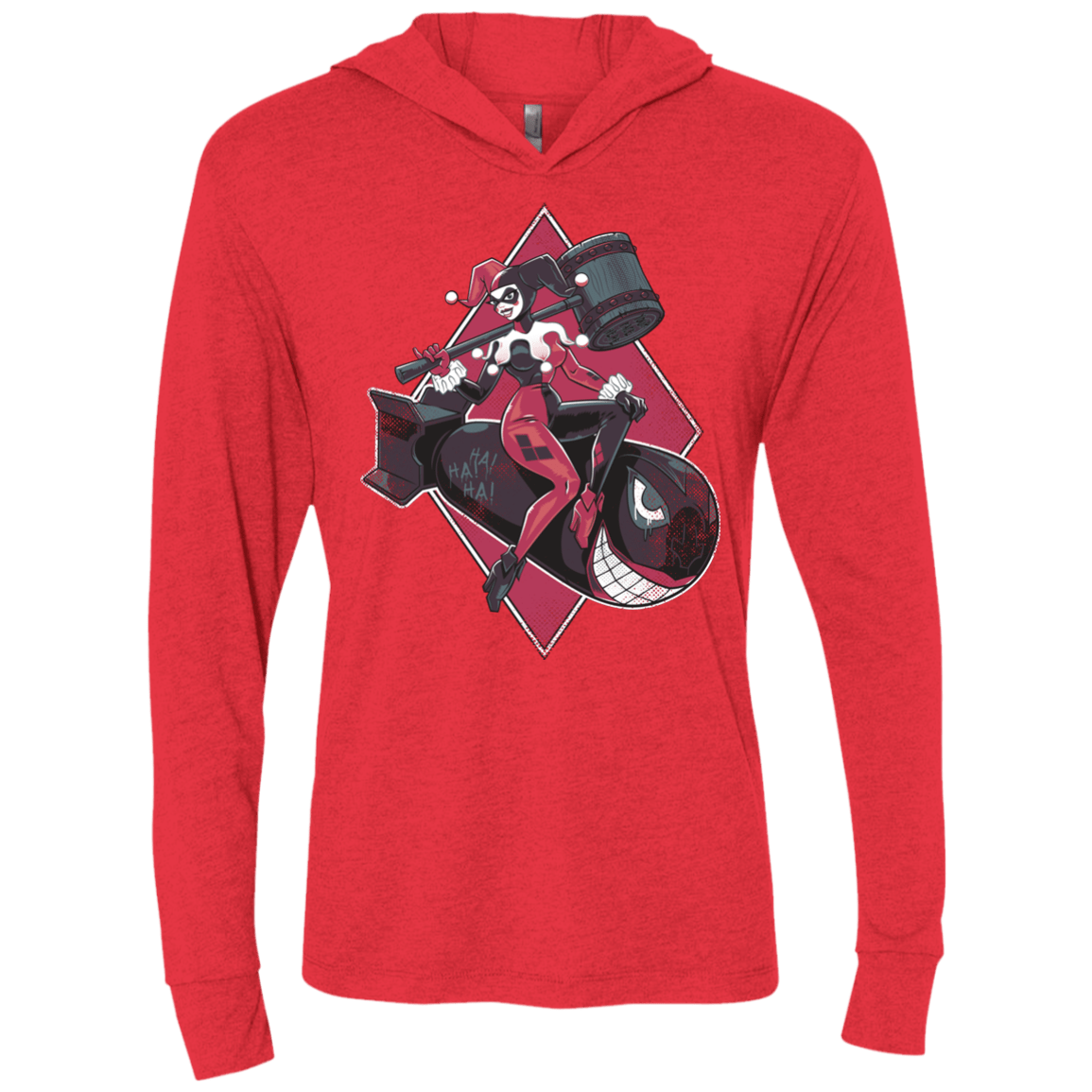 T-Shirts Vintage Red / X-Small Bombs Away Triblend Long Sleeve Hoodie Tee