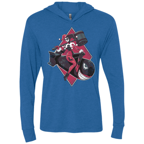 T-Shirts Vintage Royal / X-Small Bombs Away Triblend Long Sleeve Hoodie Tee