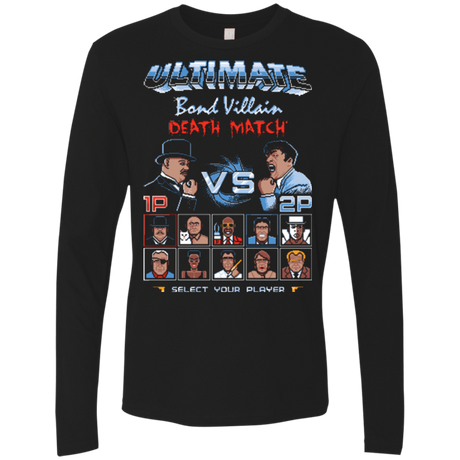 T-Shirts Black / Small Bond Villain Death Match Men's Premium Long Sleeve