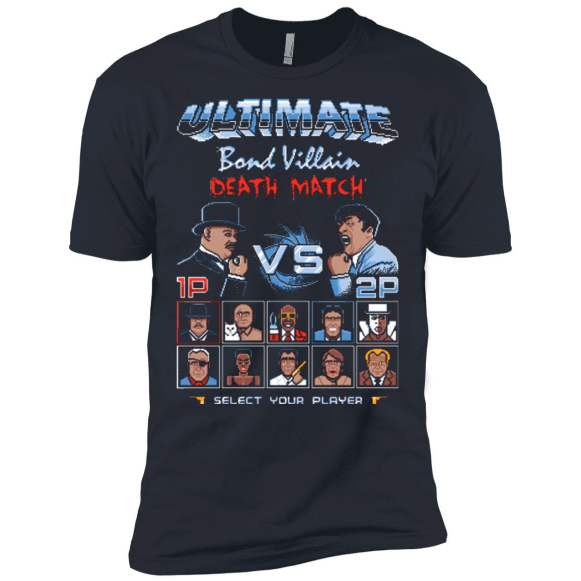 T-Shirts Indigo / X-Small Bond Villain Death Match Men's Premium T-Shirt