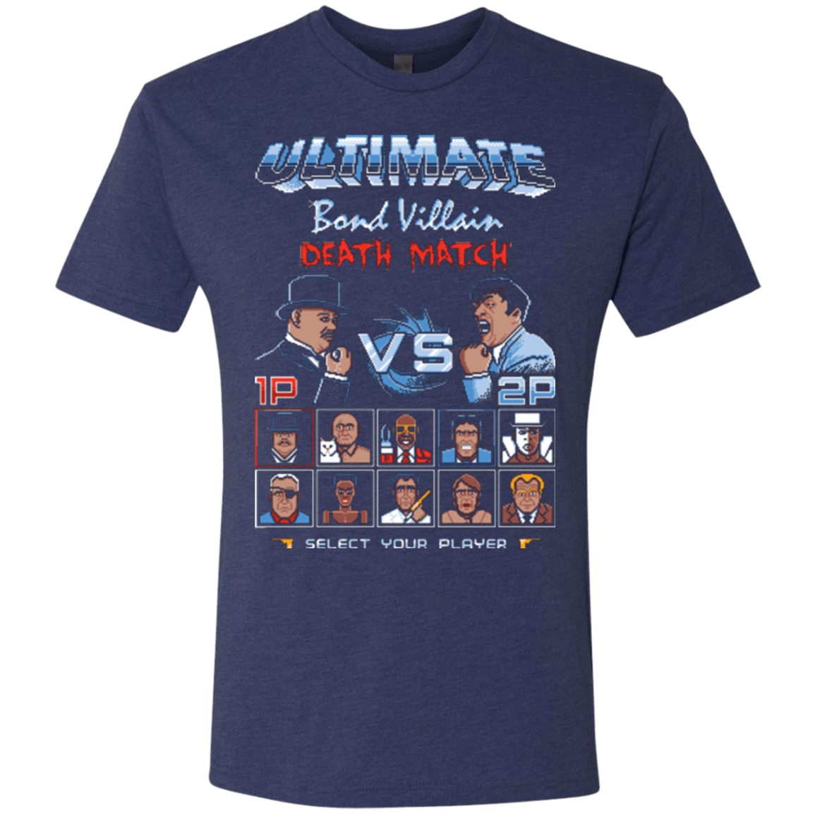 T-Shirts Vintage Navy / Small Bond Villain Death Match Men's Triblend T-Shirt