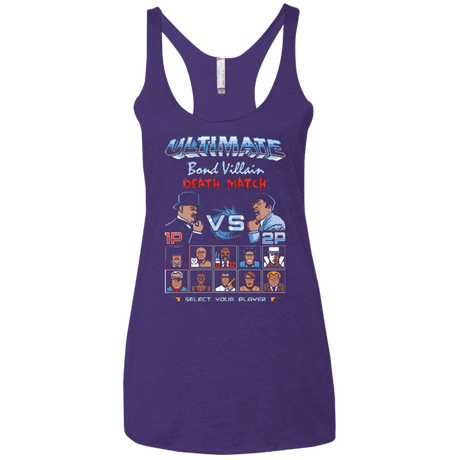 T-Shirts Purple / X-Small Bond Villain Death Match Women's Triblend Racerback Tank