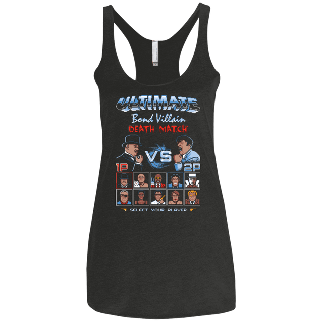 T-Shirts Vintage Black / X-Small Bond Villain Death Match Women's Triblend Racerback Tank