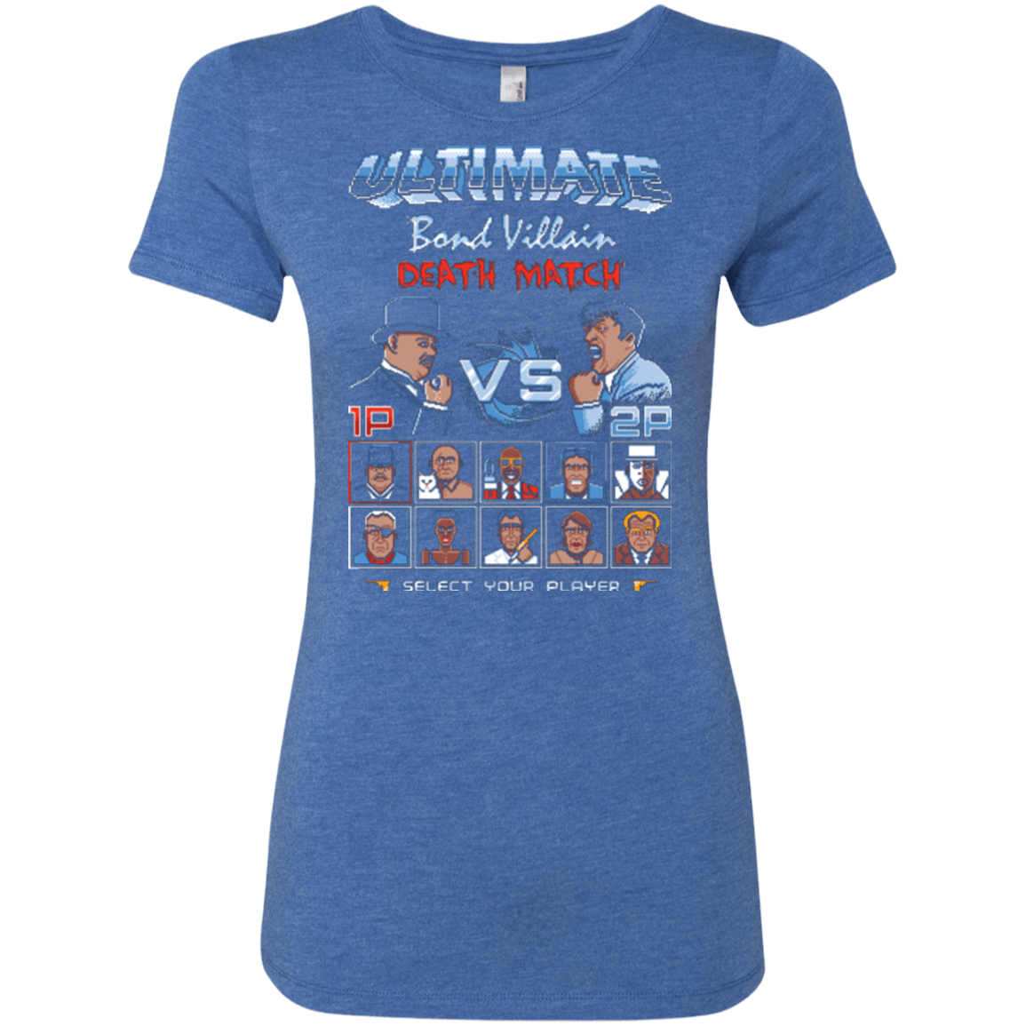 T-Shirts Vintage Royal / Small Bond Villain Death Match Women's Triblend T-Shirt