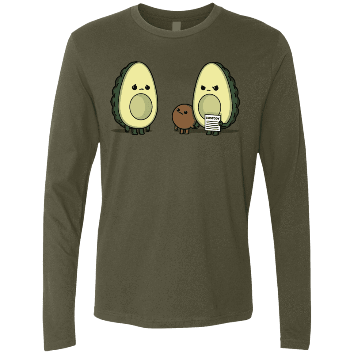 T-Shirts Military Green / S Bone Custody Men's Premium Long Sleeve