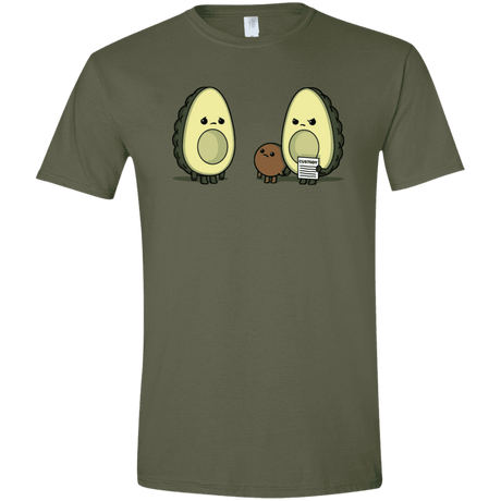 T-Shirts Military Green / S Bone Custody Men's Semi-Fitted Softstyle