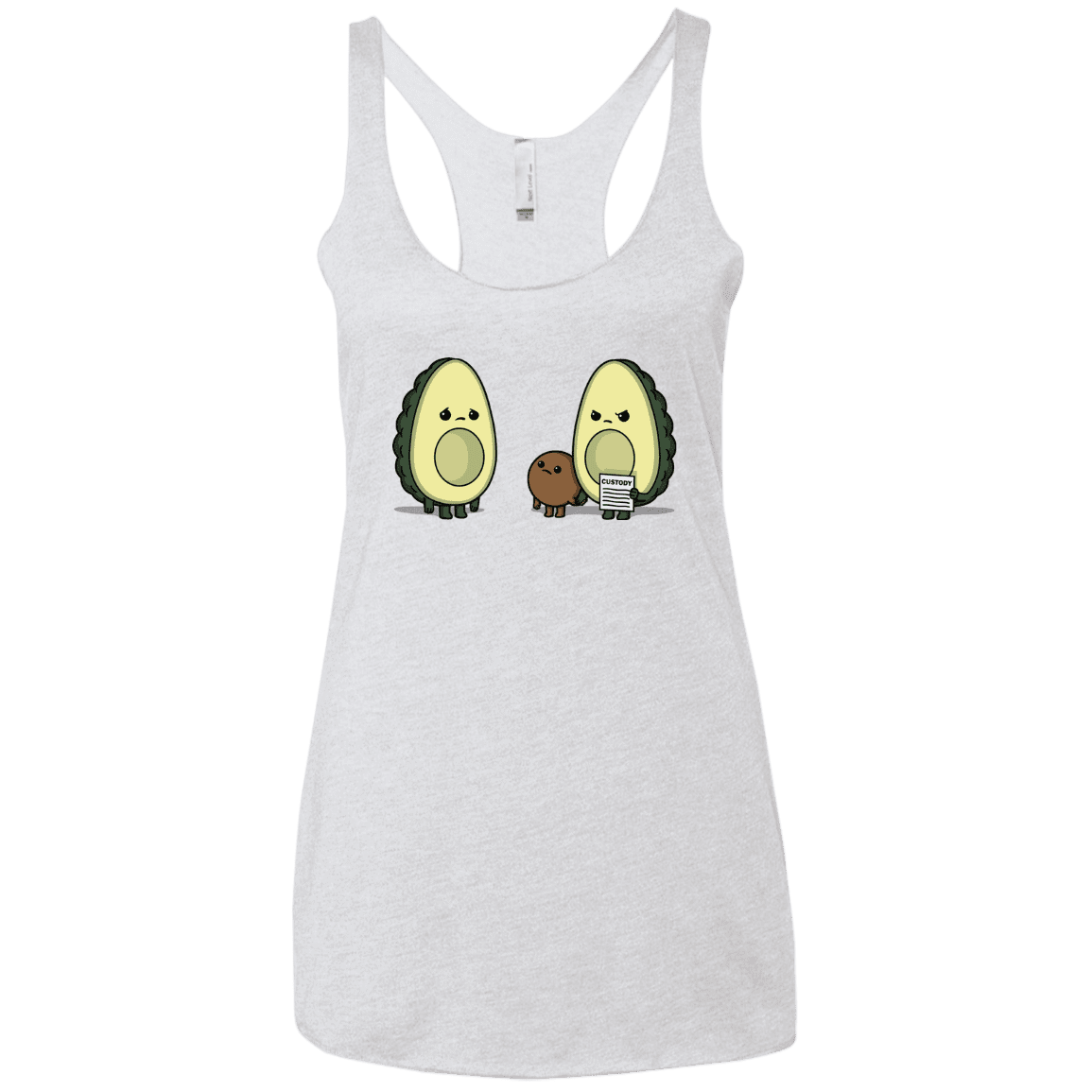 T-Shirts Heather White / X-Small Bone Custody Women's Triblend Racerback Tank