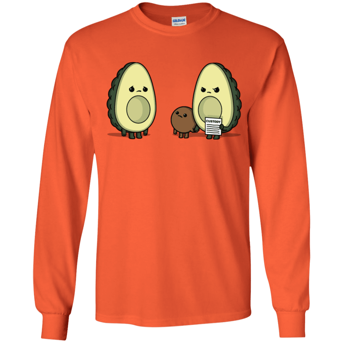 T-Shirts Orange / YS Bone Custody Youth Long Sleeve T-Shirt