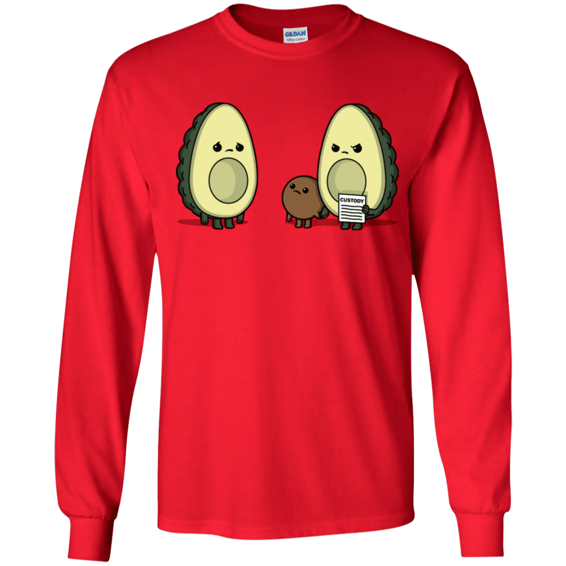 T-Shirts Red / YS Bone Custody Youth Long Sleeve T-Shirt