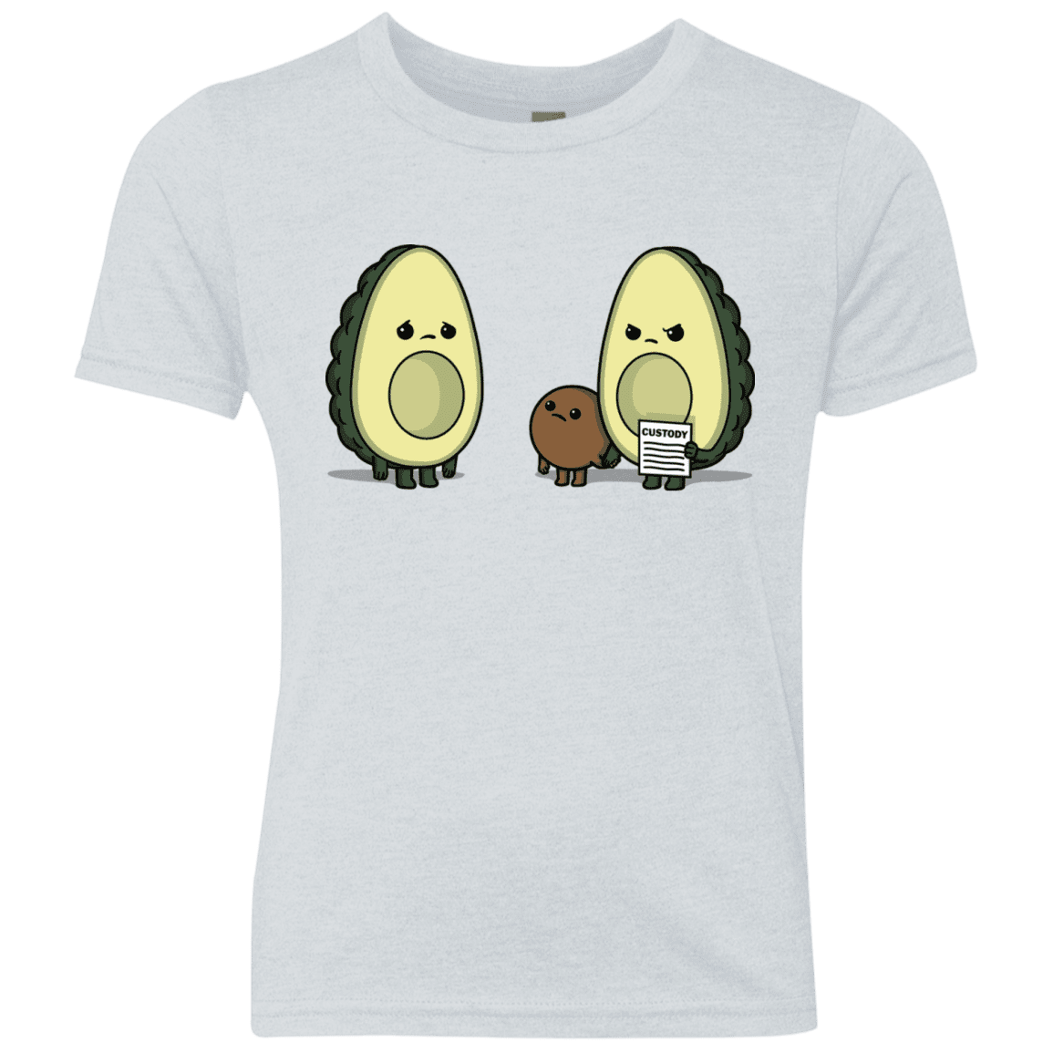 T-Shirts Heather White / YXS Bone Custody Youth Triblend T-Shirt