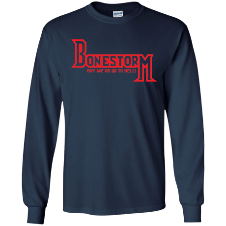 T-Shirts Navy / S BONESTORM Men's Long Sleeve T-Shirt