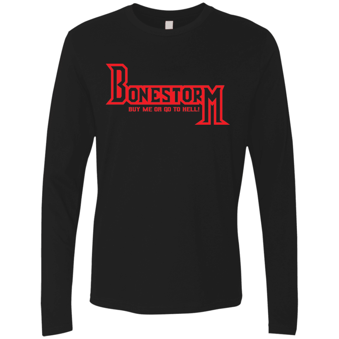 T-Shirts Black / S BONESTORM Men's Premium Long Sleeve