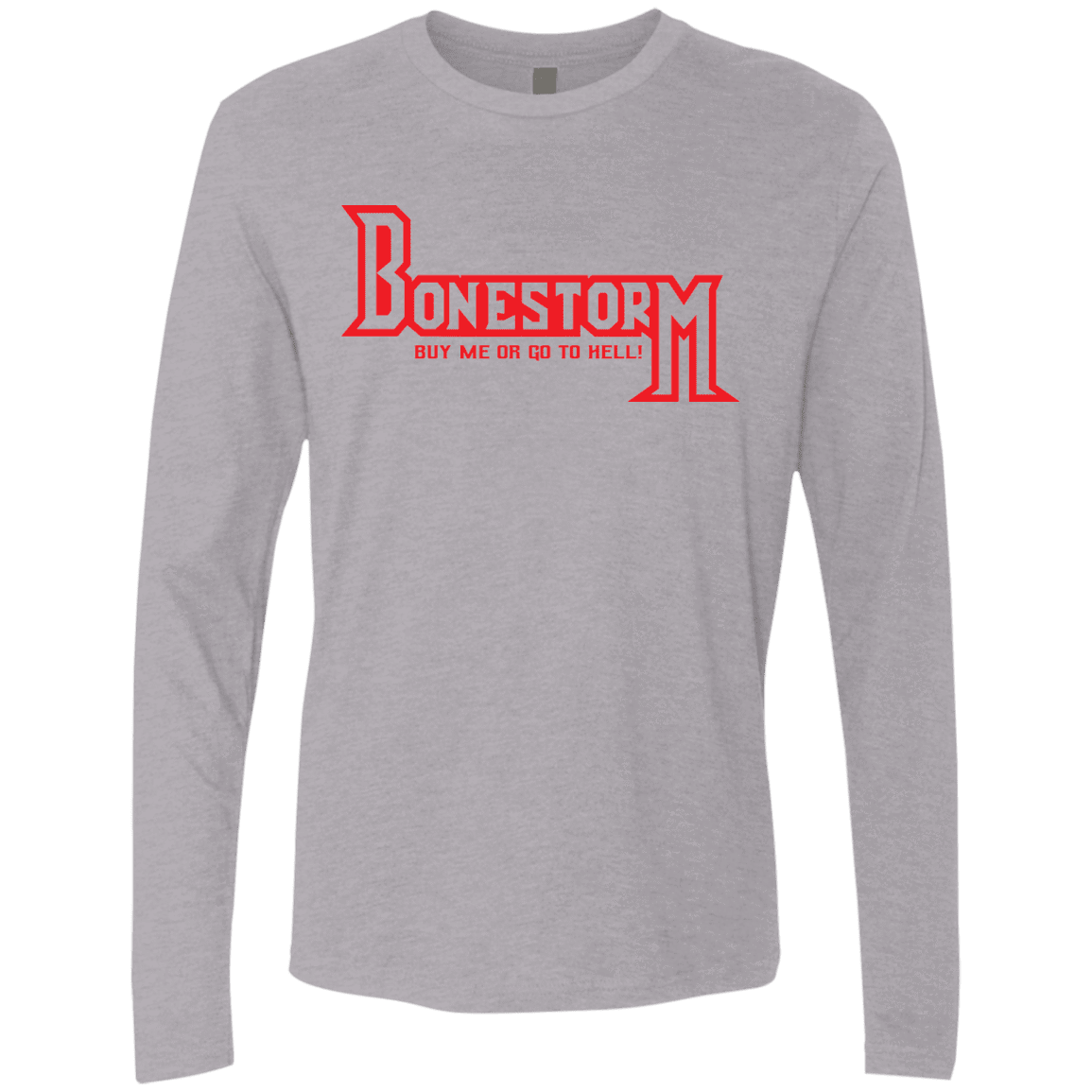 T-Shirts Heather Grey / S BONESTORM Men's Premium Long Sleeve