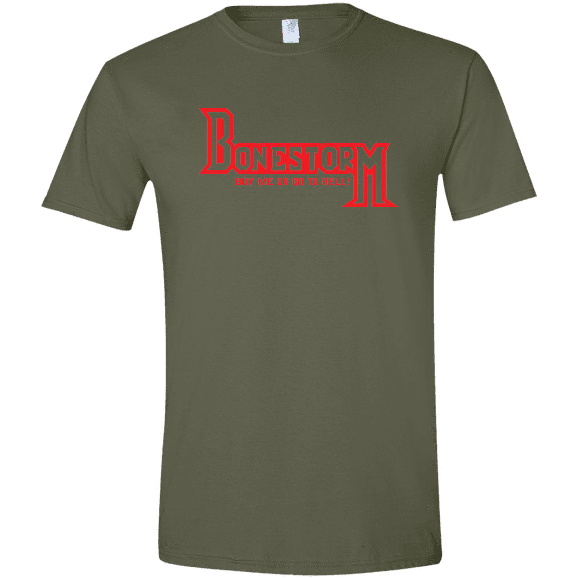 T-Shirts Military Green / S BONESTORM Men's Semi-Fitted Softstyle