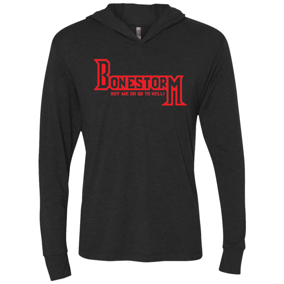 T-Shirts Vintage Black / X-Small BONESTORM Triblend Long Sleeve Hoodie Tee