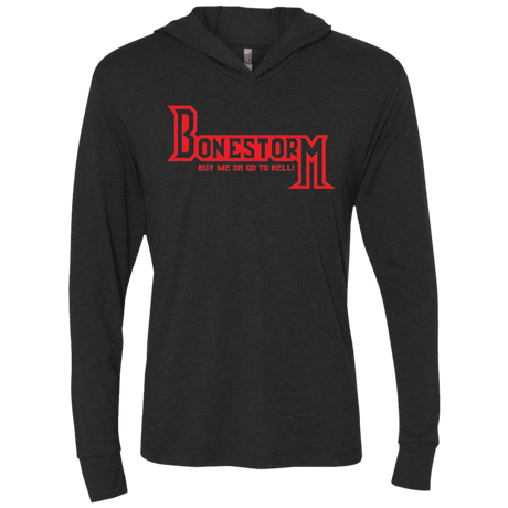 T-Shirts Vintage Black / X-Small BONESTORM Triblend Long Sleeve Hoodie Tee