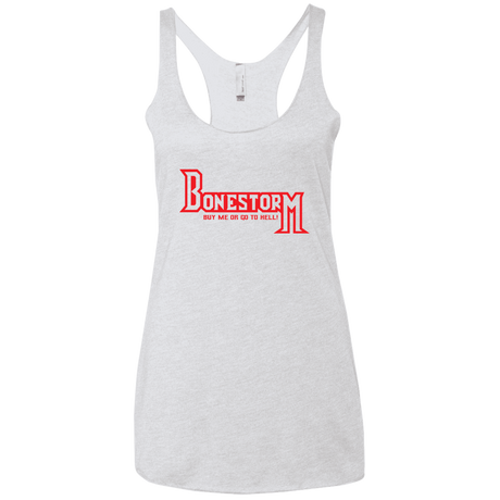 T-Shirts Heather White / X-Small BONESTORM Women's Triblend Racerback Tank