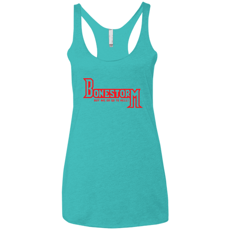 T-Shirts Tahiti Blue / X-Small BONESTORM Women's Triblend Racerback Tank