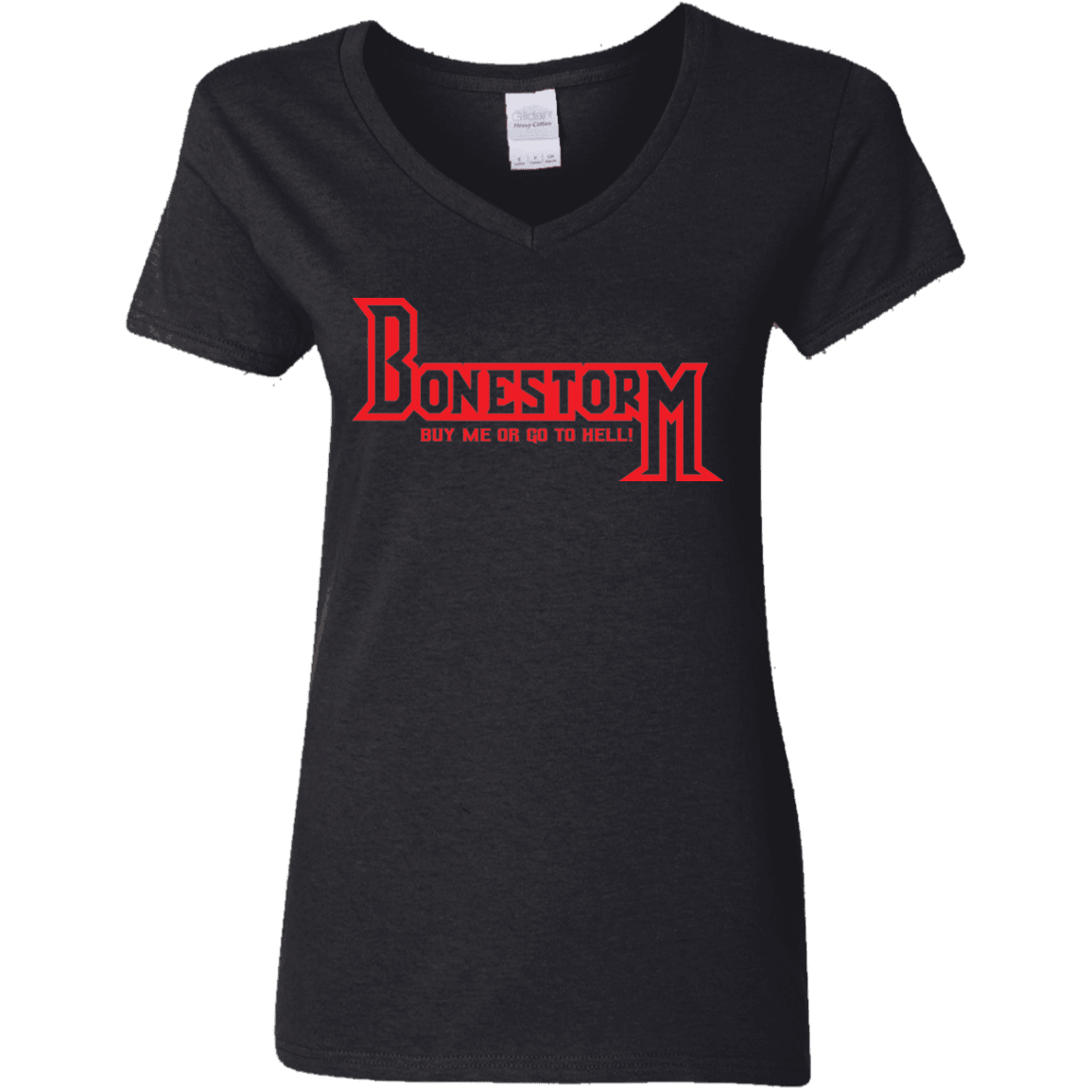 T-Shirts Black / S BONESTORM Women's V-Neck T-Shirt