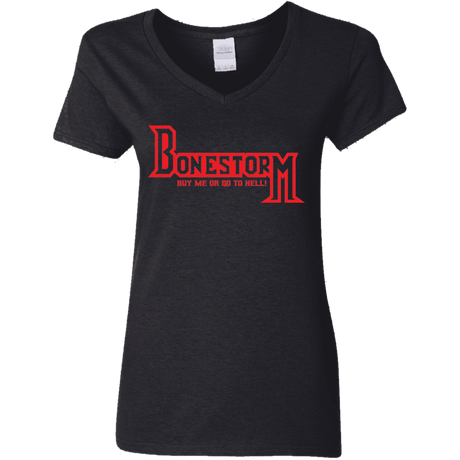 T-Shirts Black / S BONESTORM Women's V-Neck T-Shirt