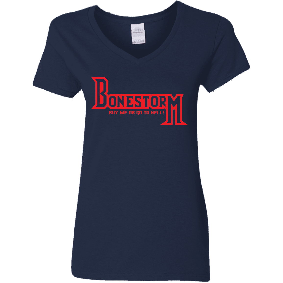 T-Shirts Navy / S BONESTORM Women's V-Neck T-Shirt