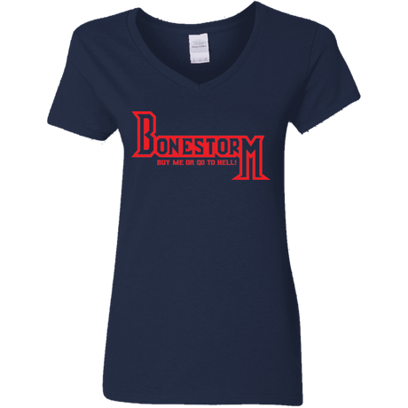 T-Shirts Navy / S BONESTORM Women's V-Neck T-Shirt