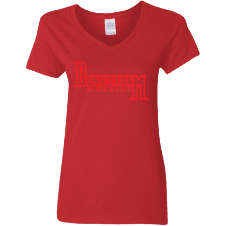 T-Shirts Red / S BONESTORM Women's V-Neck T-Shirt