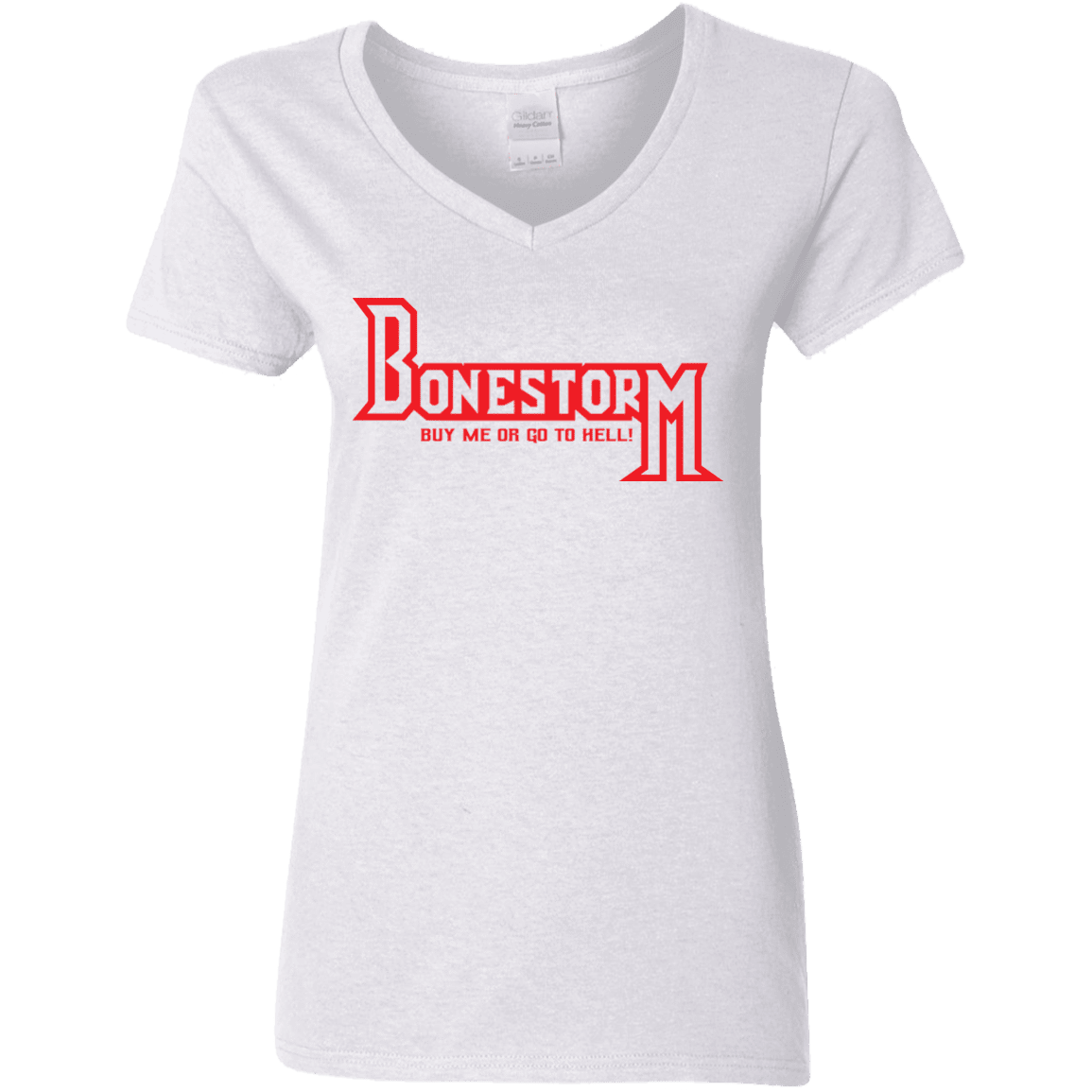 T-Shirts White / S BONESTORM Women's V-Neck T-Shirt