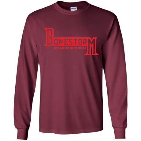 T-Shirts Maroon / YS BONESTORM Youth Long Sleeve T-Shirt