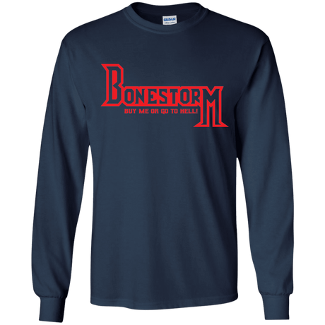 T-Shirts Navy / YS BONESTORM Youth Long Sleeve T-Shirt