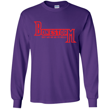 T-Shirts Purple / YS BONESTORM Youth Long Sleeve T-Shirt