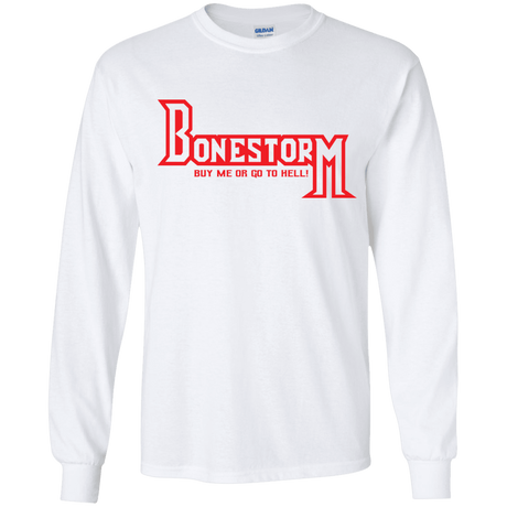 T-Shirts White / YS BONESTORM Youth Long Sleeve T-Shirt