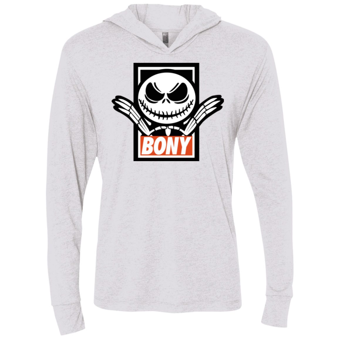 T-Shirts Heather White / X-Small BONY Triblend Long Sleeve Hoodie Tee