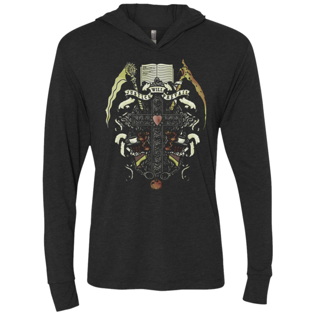 T-Shirts Vintage Black / X-Small Book of Death Triblend Long Sleeve Hoodie Tee