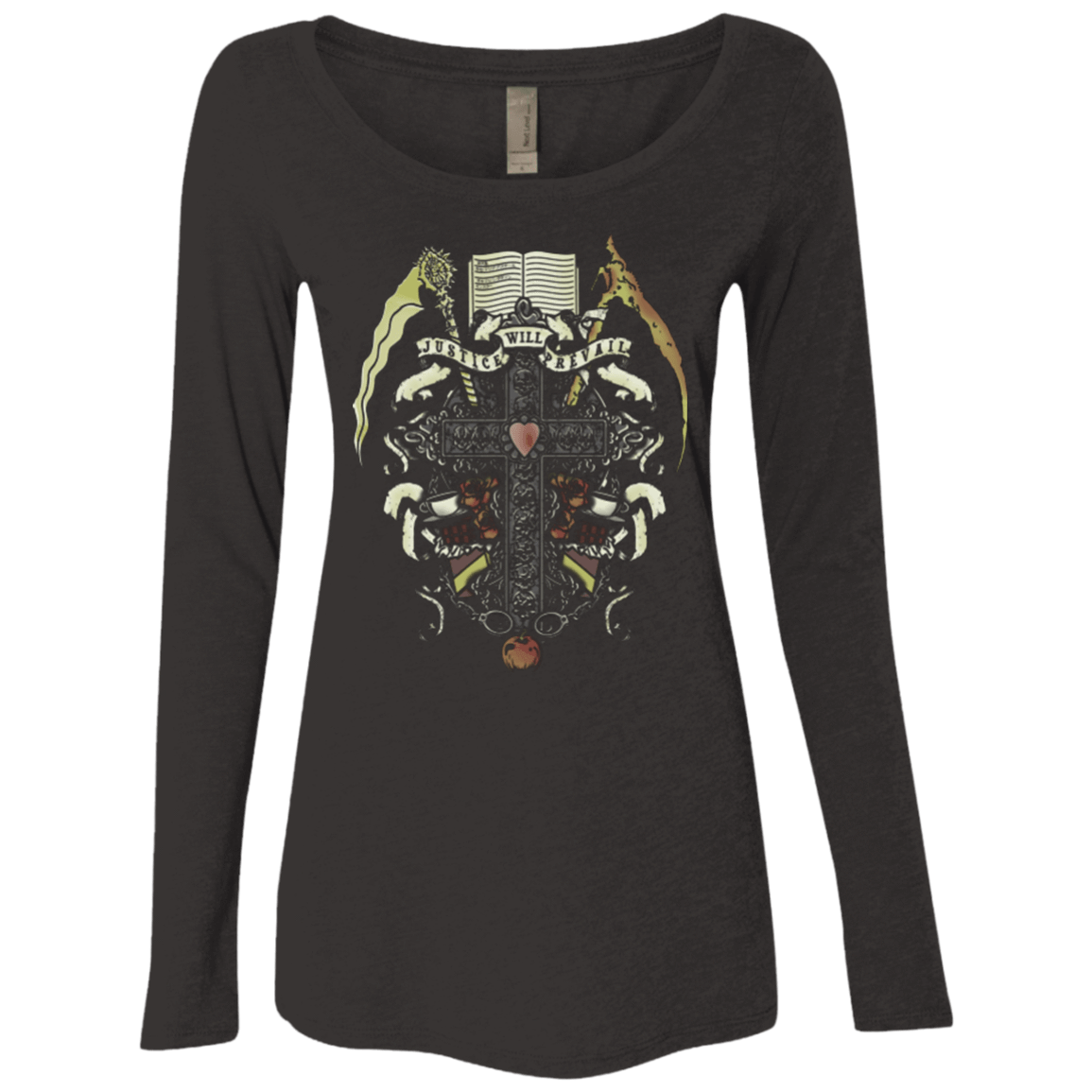 T-Shirts Vintage Black / Small Book of Death Women's Triblend Long Sleeve Shirt