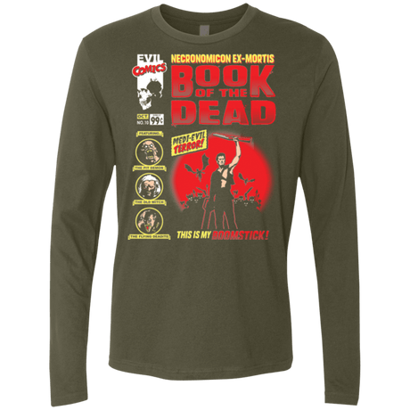T-Shirts Military Green / Small Book Of The Dead Men's Premium Long Sleeve