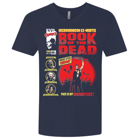 T-Shirts Midnight Navy / X-Small Book Of The Dead Men's Premium V-Neck