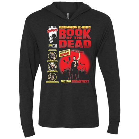 T-Shirts Vintage Black / X-Small Book Of The Dead Triblend Long Sleeve Hoodie Tee
