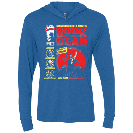 T-Shirts Vintage Royal / X-Small Book Of The Dead Triblend Long Sleeve Hoodie Tee
