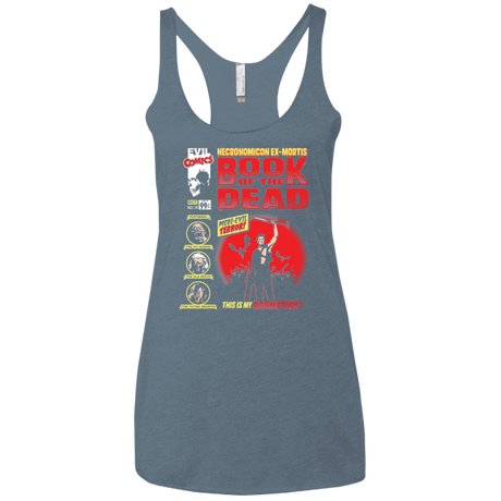 T-Shirts Indigo / X-Small Book Of The Dead Women's Triblend Racerback Tank